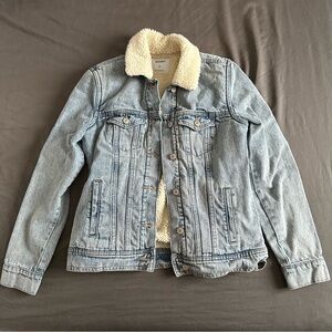 Sherpa-Lined Denim Jacket